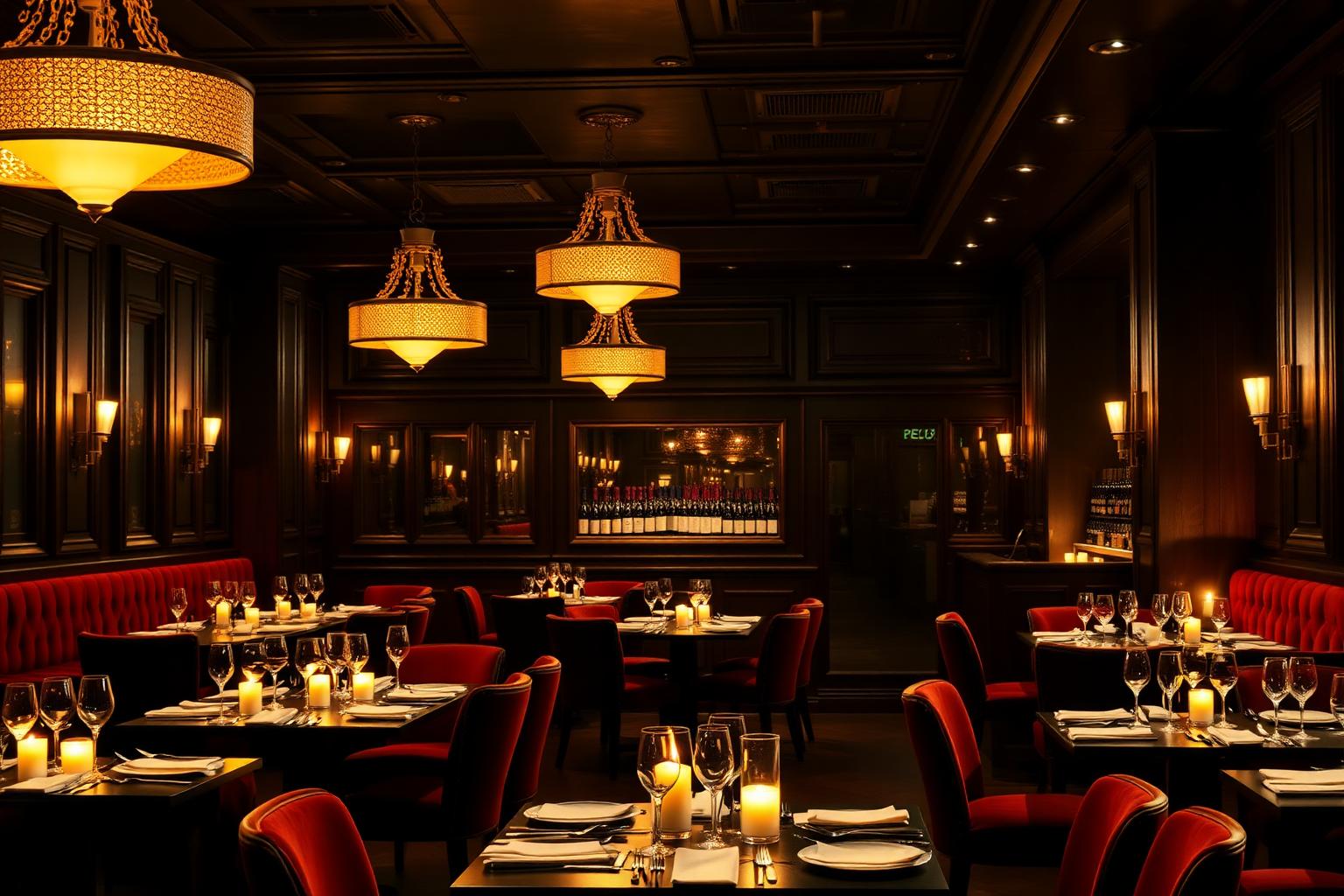 Restaurant Interieur am Abend